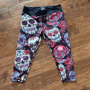 Constantly Varied Gear  Skull Print Leggings sz xl